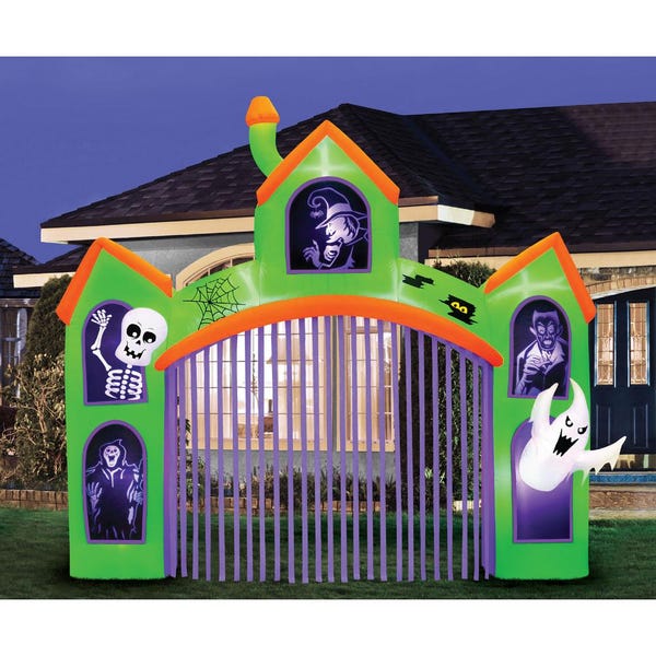 12-ft. Inflatable Haunted Archway With Projection Silhouette