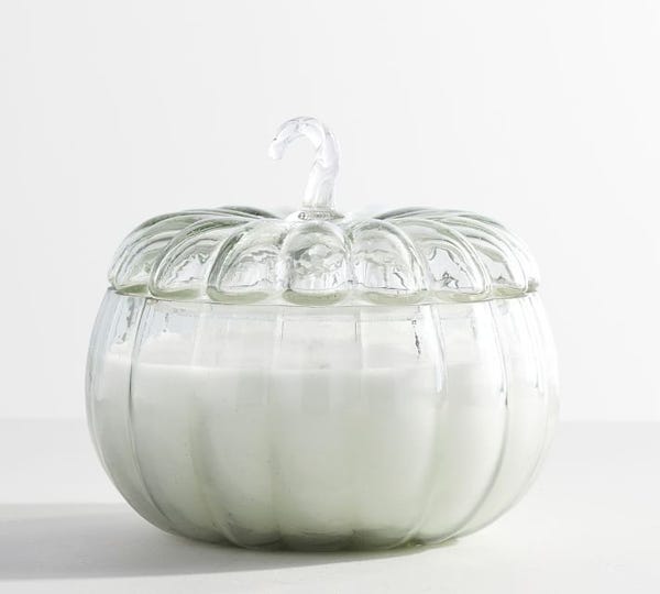 Recycled Glass Pumpkin Candle