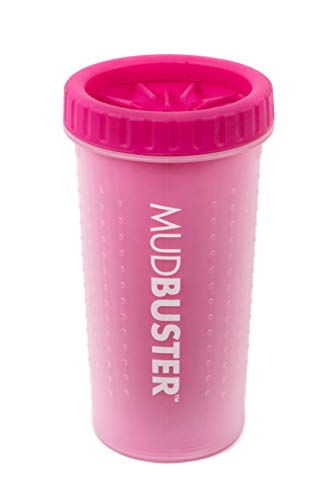 Dexas MudBuster Portable Dog Paw Cleaner, Pink (PW720233), Large (Pack of 1)