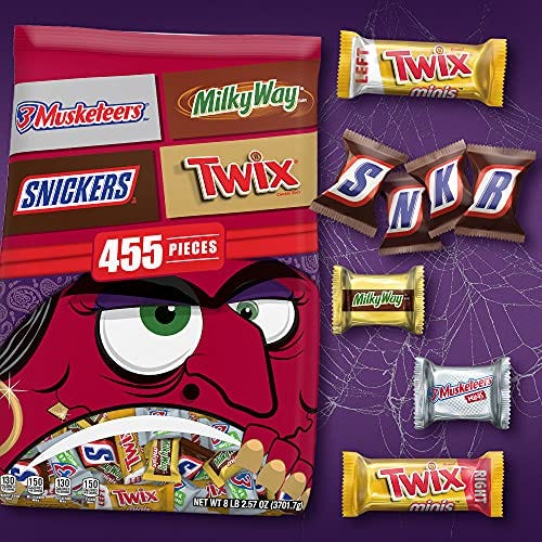 Snickers, Twix, Milky Way & 3 Musketeers Mixed Chocolate Bag - 455 Pieces