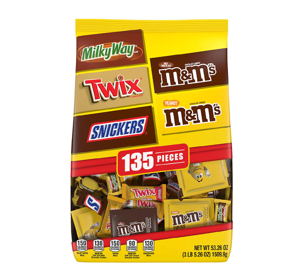 M&M'S, Snickers, Twix & Milky Way Bulk Bag - 135 Pieces