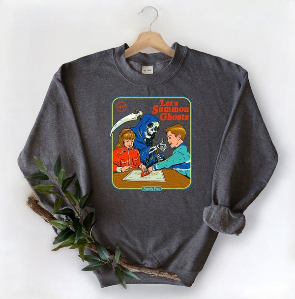 Halloween Vintage Sweatshirt Halloween Doodles Sweatshirt