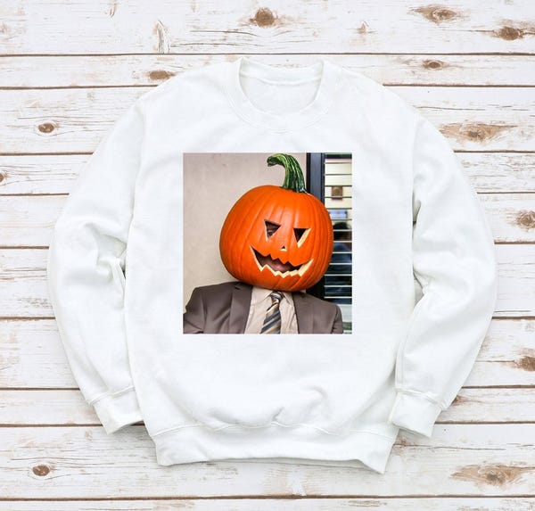 Dwight Pumpkin Head Sweatshirt