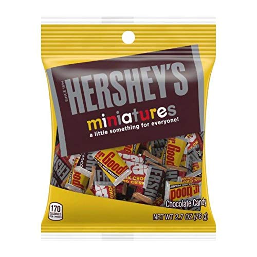 Hershey (1) Bag Miniatures Assorted Mini Candy Bars 