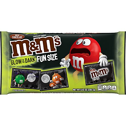 M&M'S Milk Chocolate Fun Size Glow In The Dark Trick Or Treat Halloween Packs
