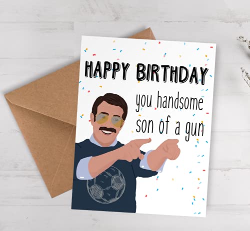 Handsome Son of a Gun Birthday Card 