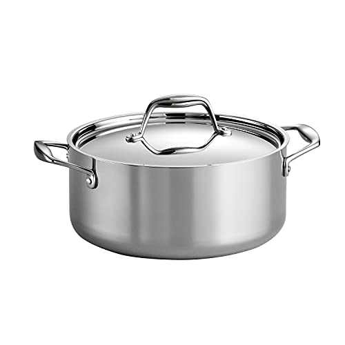 Tramontina Covered Dutch Oven Stainless Steel 5-Quart, 80116/025DS