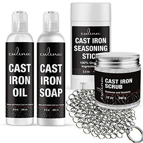 Culina Cast Iron Seasoning and Cleaning Kit