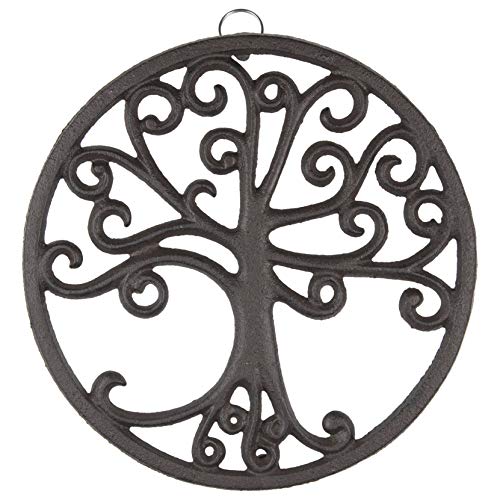 Cast Iron Trivet, Tree of Life Decor