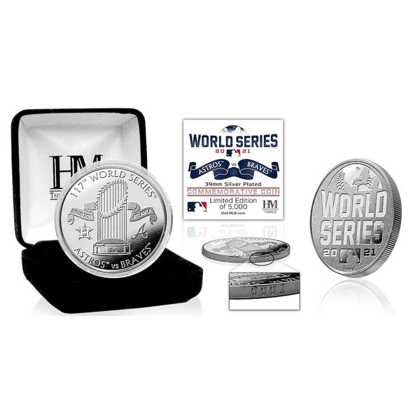 Houston Astros vs. Atlanta Braves Highland Mint 2021 World Series Matchup Silver Coin