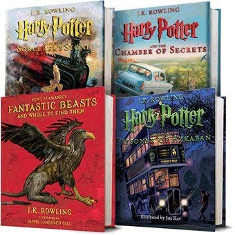 Harry Potter Illustrated Collection (Pack of 4)