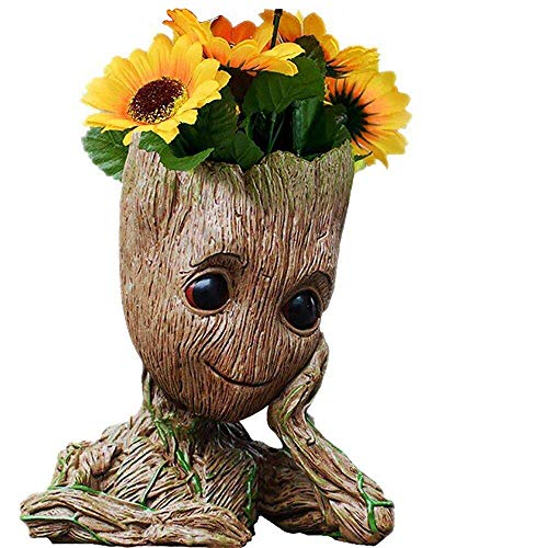 Guardians of The Galaxy Groot Tree Man Pens Holder or Flower Pot with Drainage Hole 