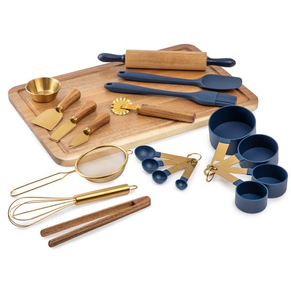 Thyme & Table Wood Board & Silicone Baking Set, 20-Pieces