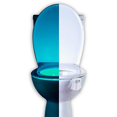 Night light for toilet bowl with motion sensor