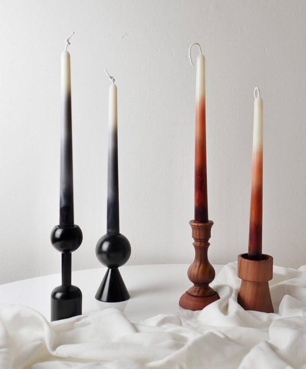 Ombre Dripless Taper Candle 