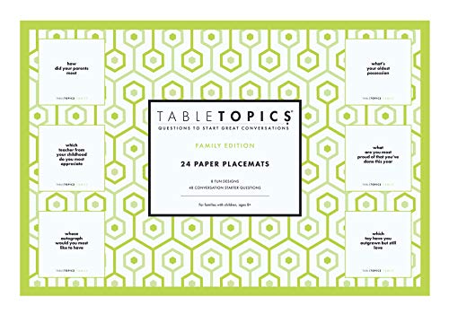 TableTopics Paper Placemats - Family Edition