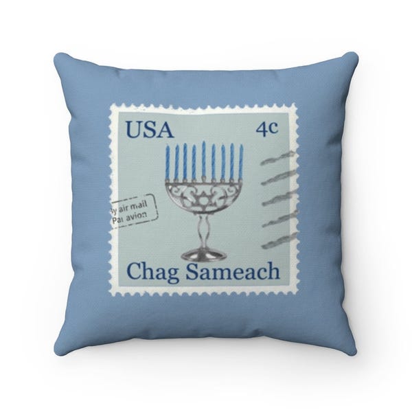 Jewish Menorah chag Sameach Decorative Pillow