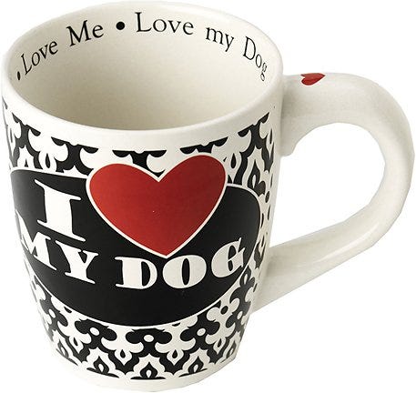 "I Love My Dog" Jumbo Coffee Mug, 28-oz
