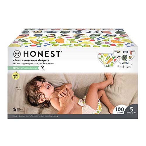 The Honest Company, Super Club Box, Clean Conscious Diapers, Size 5, 100 Count 