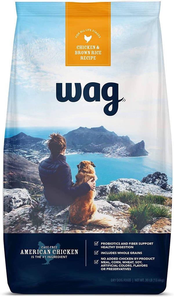 Up to 40% off pet food from Wag, an Amazon brand
