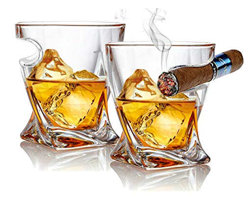 Set of 2 Whiskey Cigar Glasses 