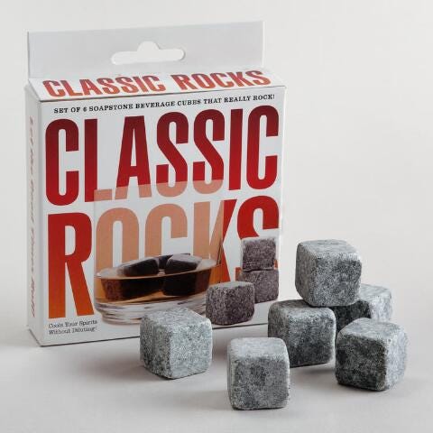 Pack of 6 soapstone drinking stones 