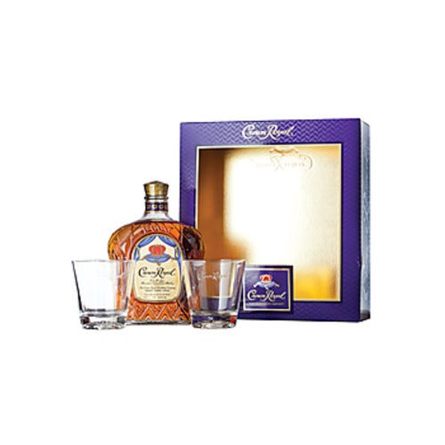 Crown Royal Gift with 2 glasses and a 750ML bottle