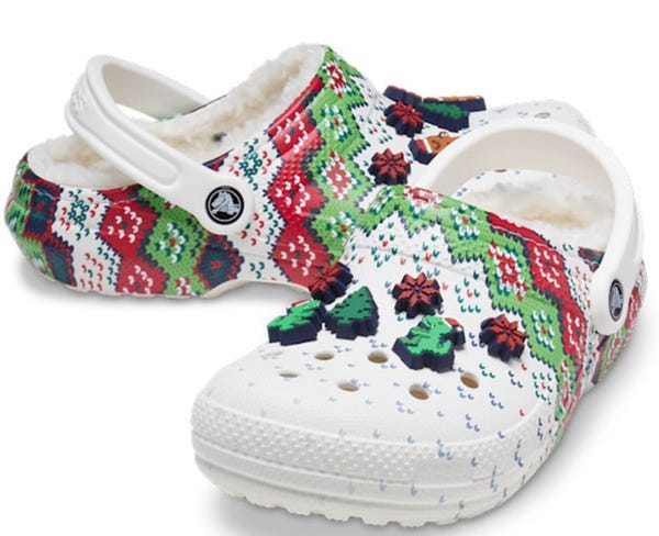 CLASSIC LINED HOLIDAY CHARM CLOG