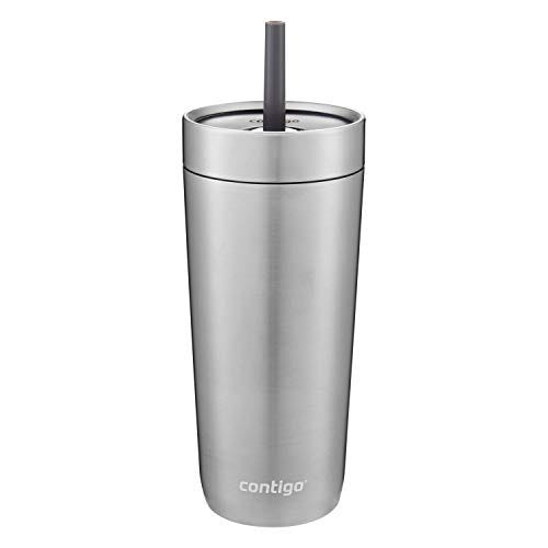 Contigo Luxe Stainless Steel Tumbler with Spill-Proof Lid and Straw 