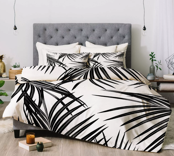 King Bed Deny Designs Anita & Bella Art Palm Leaves Dream Comforter Set