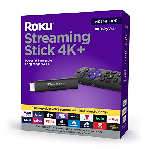 Roku Streaming Stick 4K / HDR / Dolby Vision with Roku Voice Remote Pro