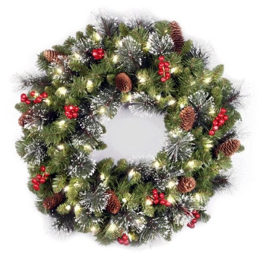 National Tree Company Pre-Lit Artificial Christmas Wreath