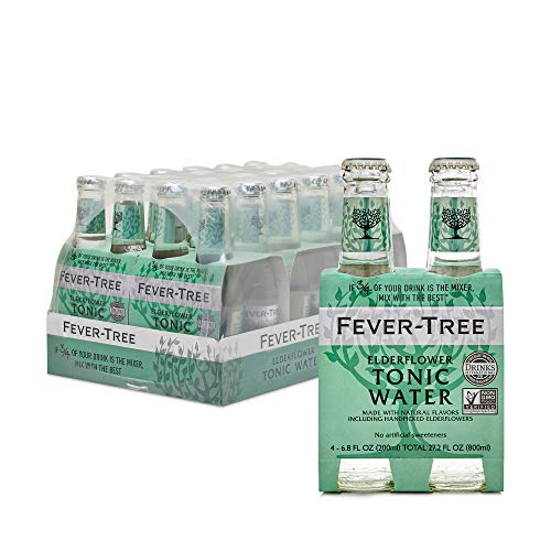 Fever-Tree Tonic Water Glass Bottles, Elderflower, Pack of 24