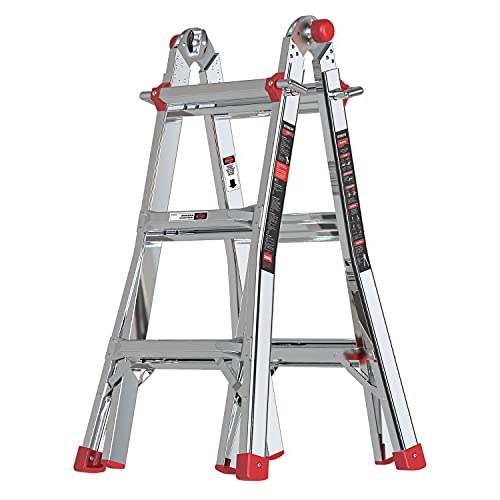 STEALTH Folding Ladder, 13 ft Aluminum Extension Ladder