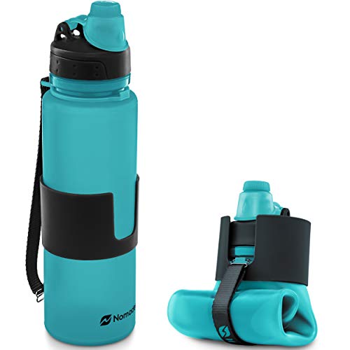 Nomader BPA Free Collapsible Sports Water Bottle 