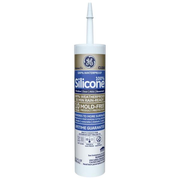 Advanced Silicone 2 10.1 oz. Clear Window and Door Silicone Sealant Caulk