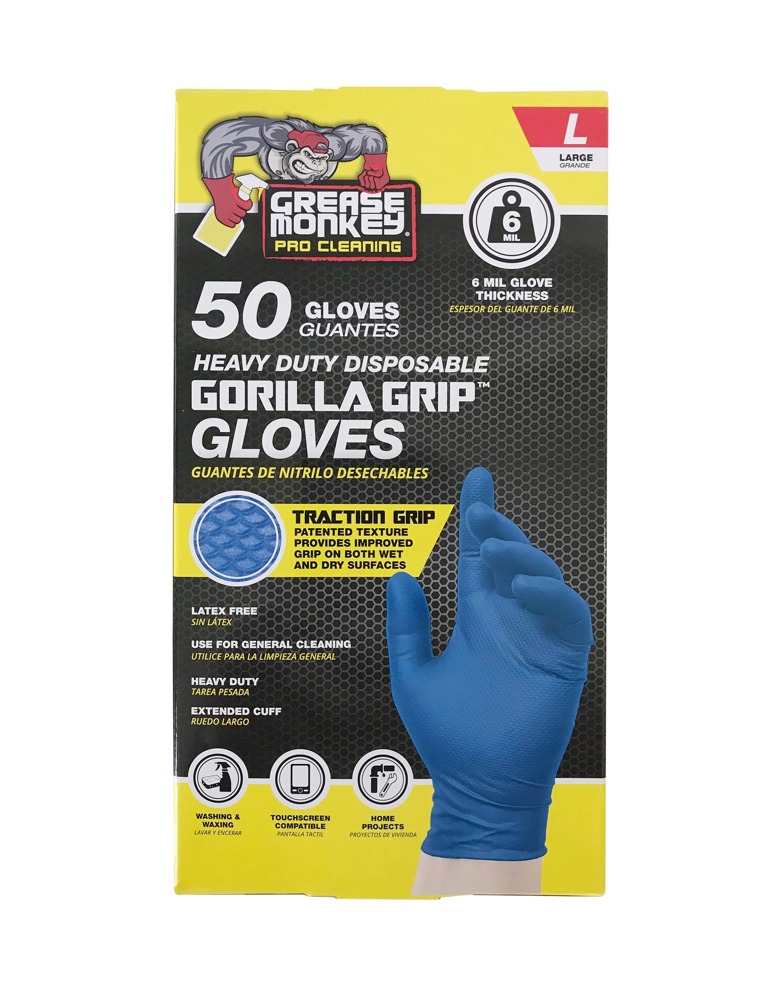 grease monkey pro cleaning nitrile gloves