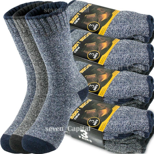 Men's Winter Thermal Heavy Duty Cotton Socks 