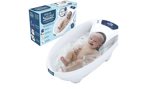 AquaScale 3 in 1 scale, water thermometer and bathtub