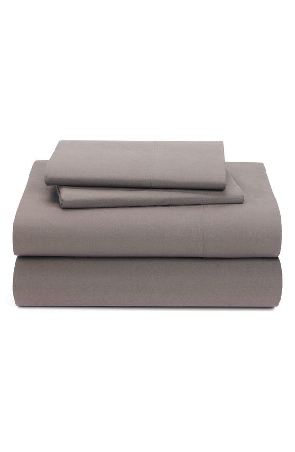 Nordstrom Antimicrobial Supima(R) Cotton Sheet Set in Grey Nickel 