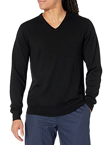 Goodthreads Men's Lightweight Merino Wool V-Neck Sweater