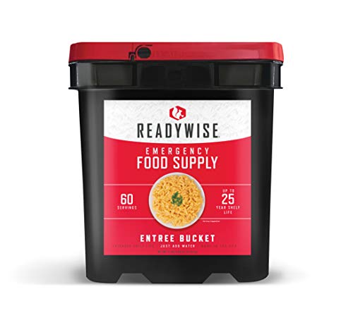 Emergency Food Supply, Freeze-Dried Survival-Food Disaster Kit, Lunch and Dinner Supply, 25-Year Shelf Life, 60 Servings