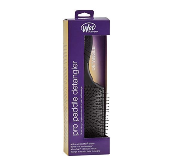 Wet Brush Paddle Detangler Hair Brush Black with Soft Bristles