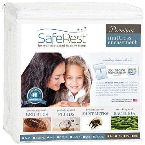 SafeRest mattress protector with zipper 