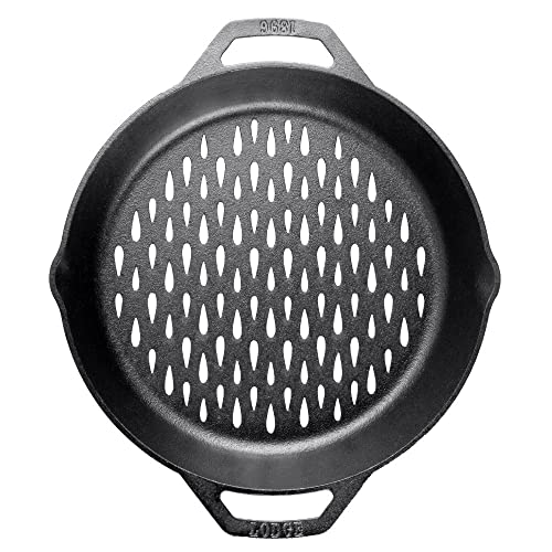 Lodge 12" Cast Iron Dual Handle Grill Basket