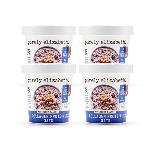 Purely Elizabeth Gluten-Free Collagen Oats Cup, Blueberry Walnut (4 Ct.)