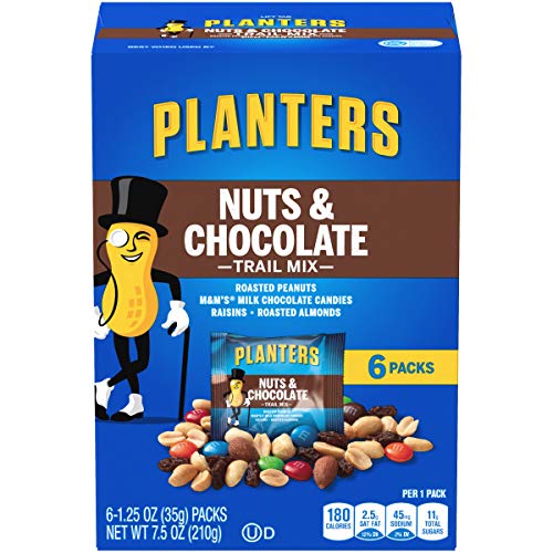 Nuts and Chocolate Trail Mix, 1.25 oz. Bags (6 Pack) 