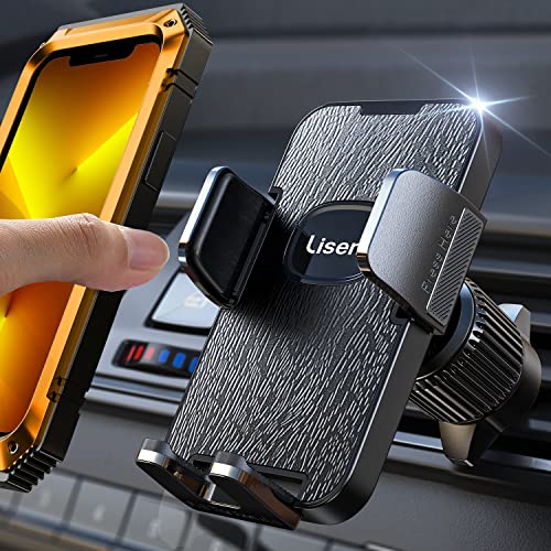 This steel car phone mount is made for the road