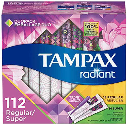 Tampax Radiant Plastic Tampons