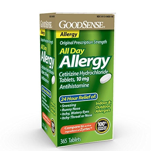 GoodSense All Day Allergy, Cetirizine Hydrochloride Tablets